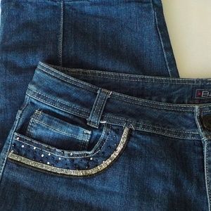 Baccini Capri Jeans with Shimmering Details